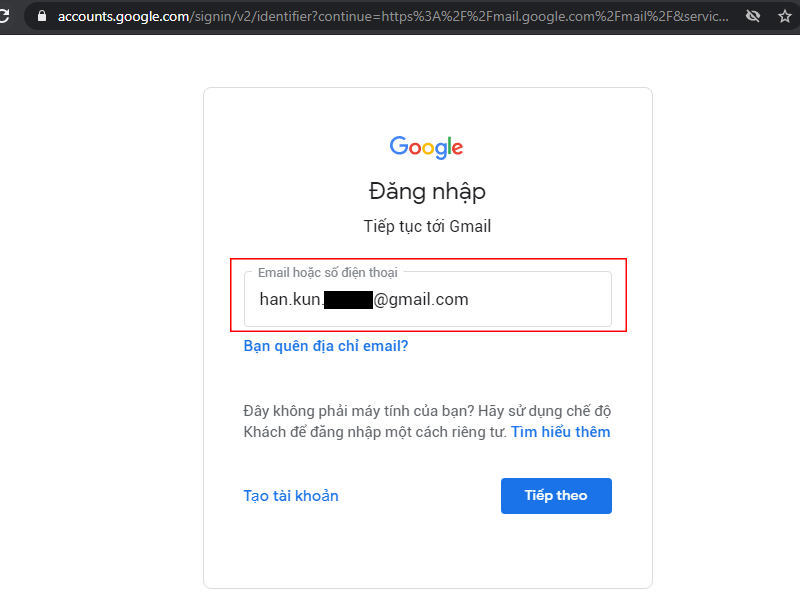 Cách đăng nhập Gmail ảnh 2