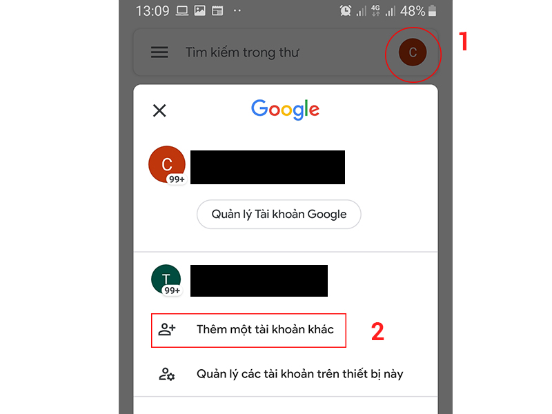 Cách đăng nhập nhiều tài khoản Gmail trên điện thoại ảnh 2