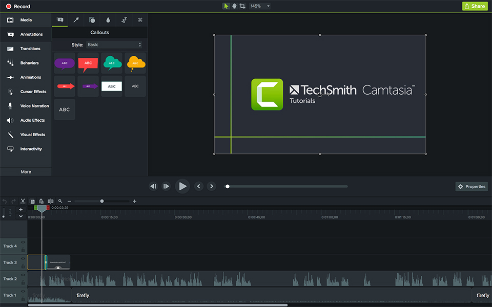 phần mềm edit video Camtasia Studio