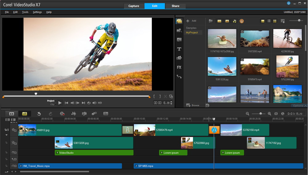 phần mềm edit video corel video studio