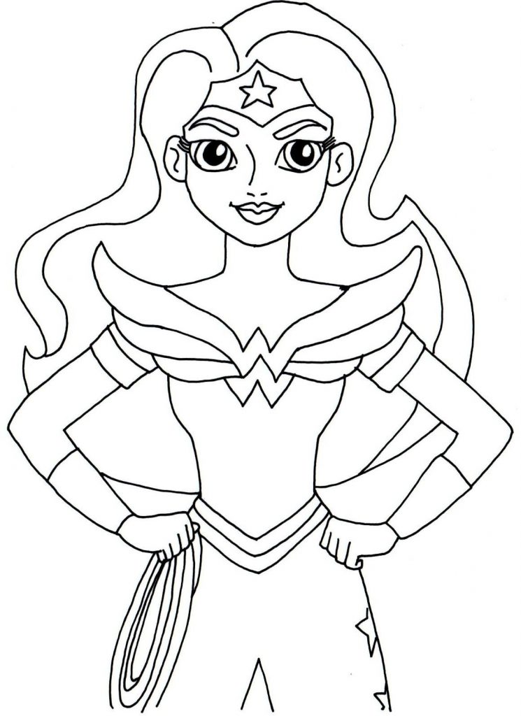 tranh tô màu cho bé công chúa siêu nhân ngầu