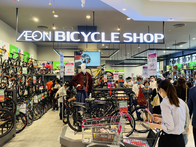 Cửa hàng xe đạp và phụ tùng xe tại AEON Mall Hải Phòng