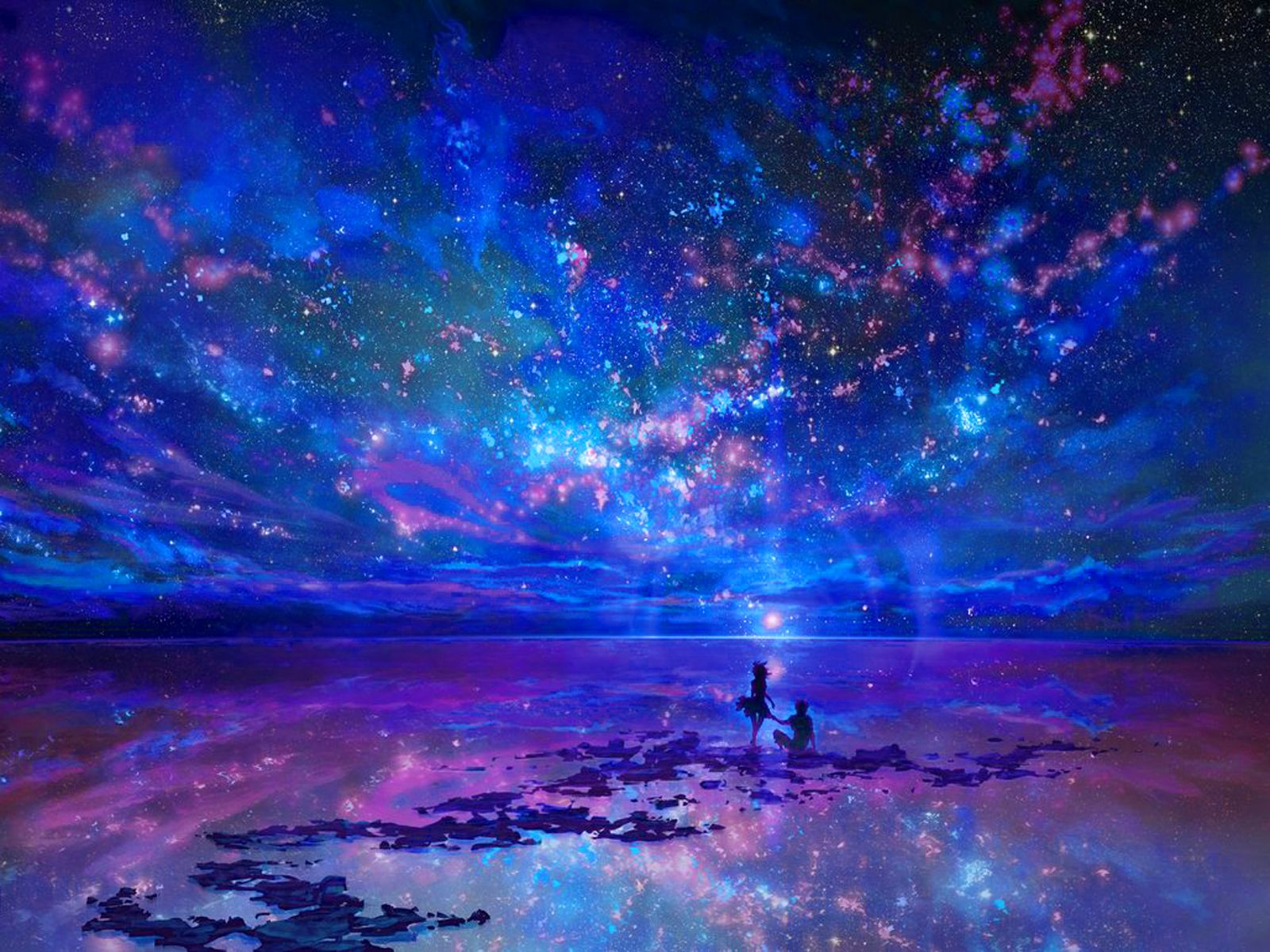 Hình nền anime galaxy đẹp 