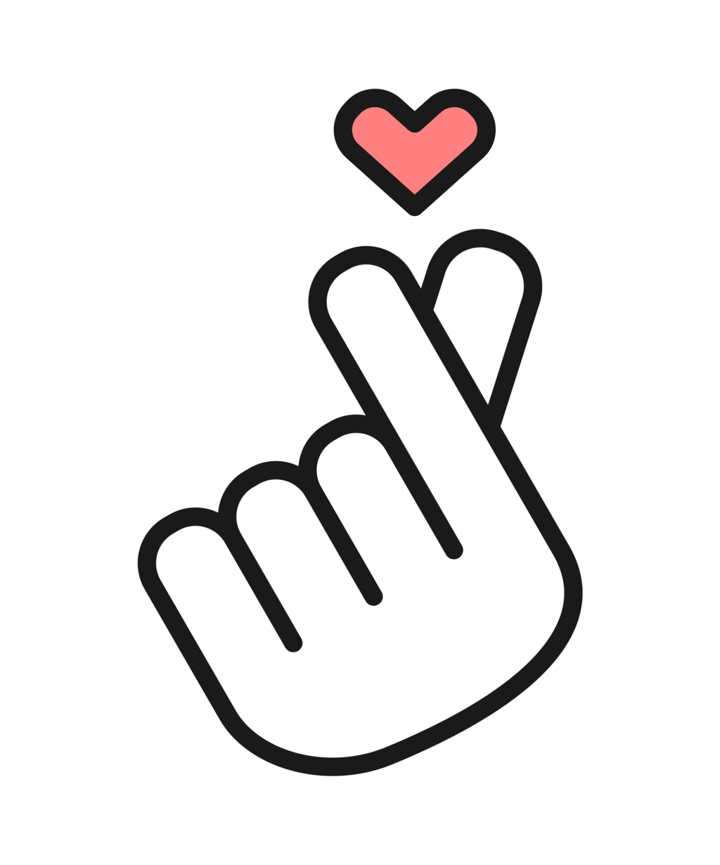 Ghép hình ảnh vô Emoji nhị bàn tay tạo ra hình trái khoáy tim