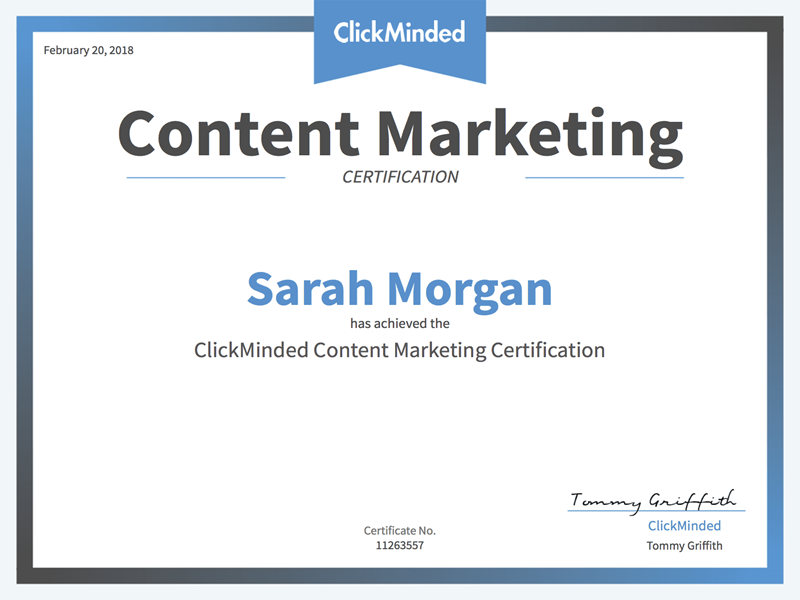 ClickMinded content marketing course